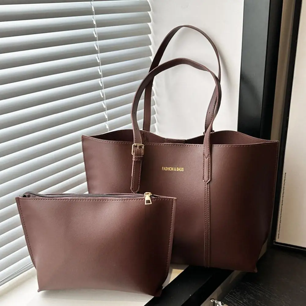 

Women's Bag Large Capacity Soft Leather Tote Bags Casual Versatile Single Shoulder Handbag Mommy Handbags 2025 Autumn and Winter
