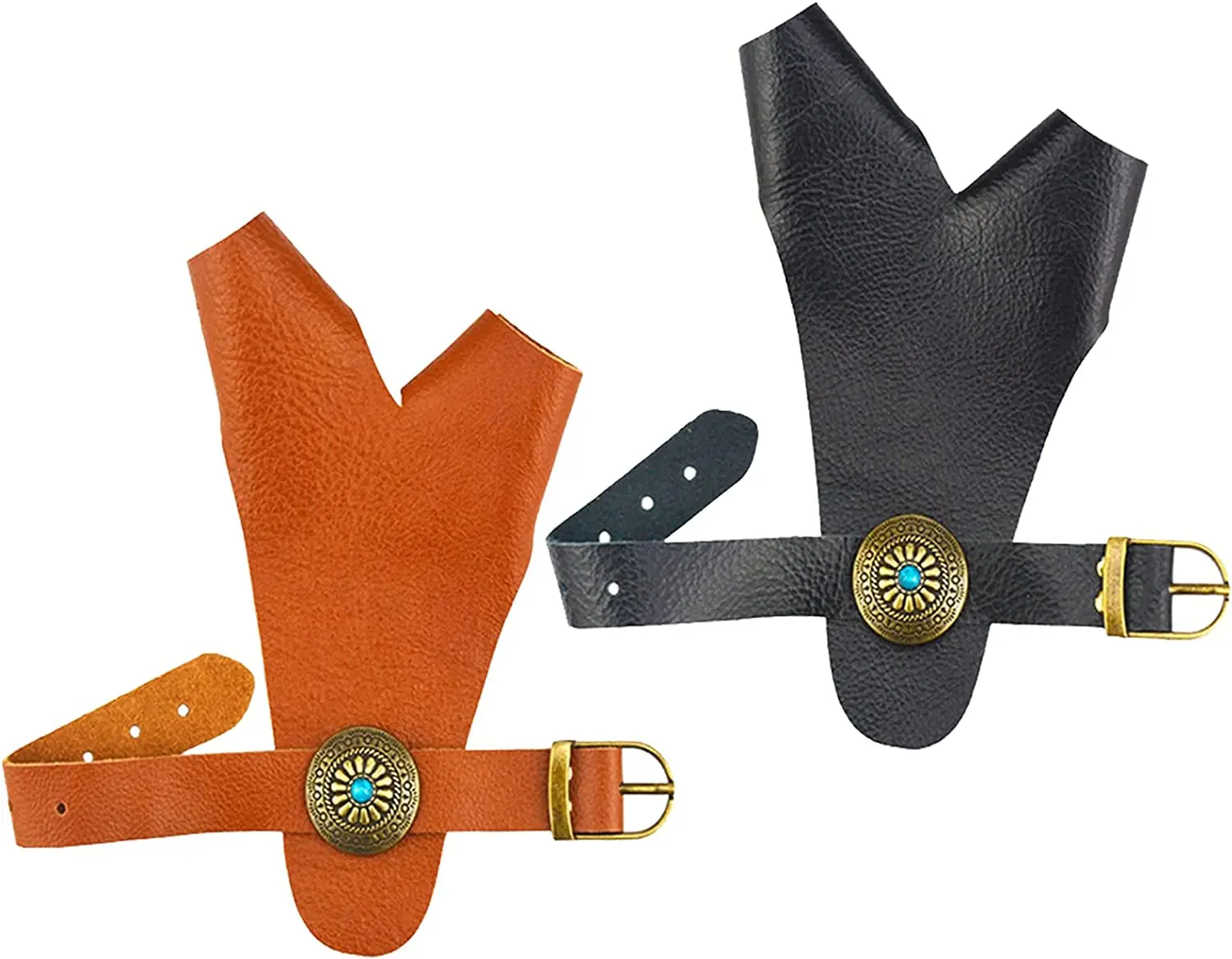 Archery Fingers Guard Right Hand 2 Finger Glove Protector Gear Recurve Bow Hunting Target