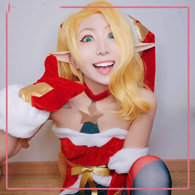 Новинка 2024 года LOL Jinx the Loose Cannon Ice and Snow Festival, Рождество, Рождество, топ, платье, униформа, костюм для игр, косплей, костюм