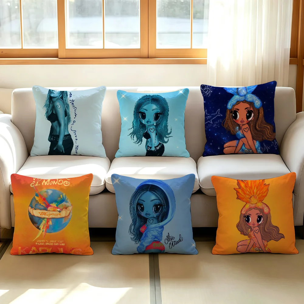 Colombian singer K-Karol G cushion cover Comfortable Decorative For Bedroom Living room Dormitory Picnic and Holiday Decoration