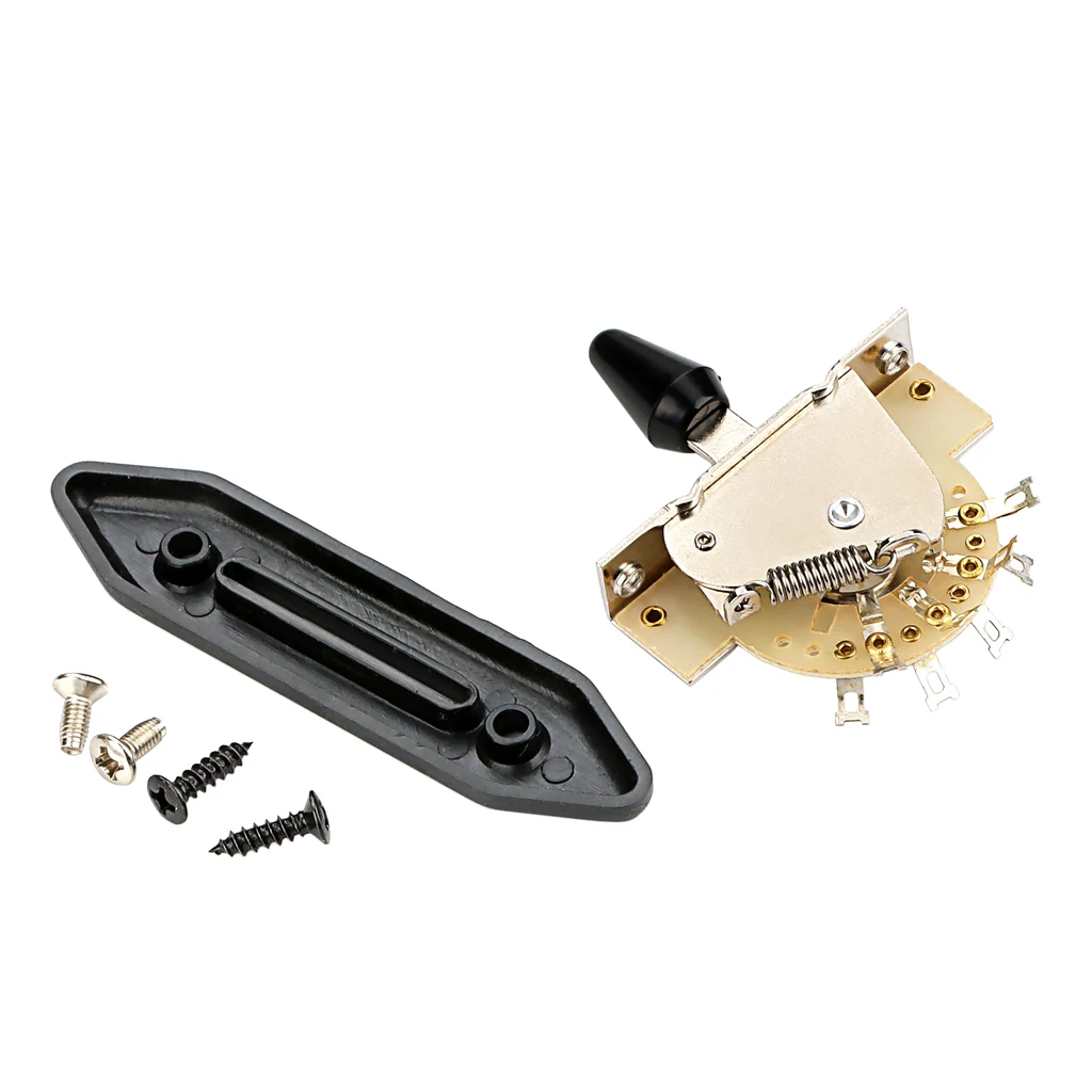 

1 set 1 Set Electric Guitar 5-Way Toggle Switch Replacement Metal Lever Cover Plate Pickup Component Accessories Versatile Tone