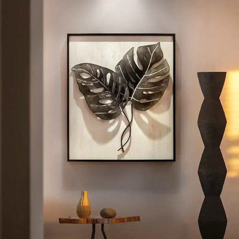 Creative 3D Wrought Iron Wall Art Nordic Simple Home Living Room Entrance Hanging Metal Decor Ornament Crafts