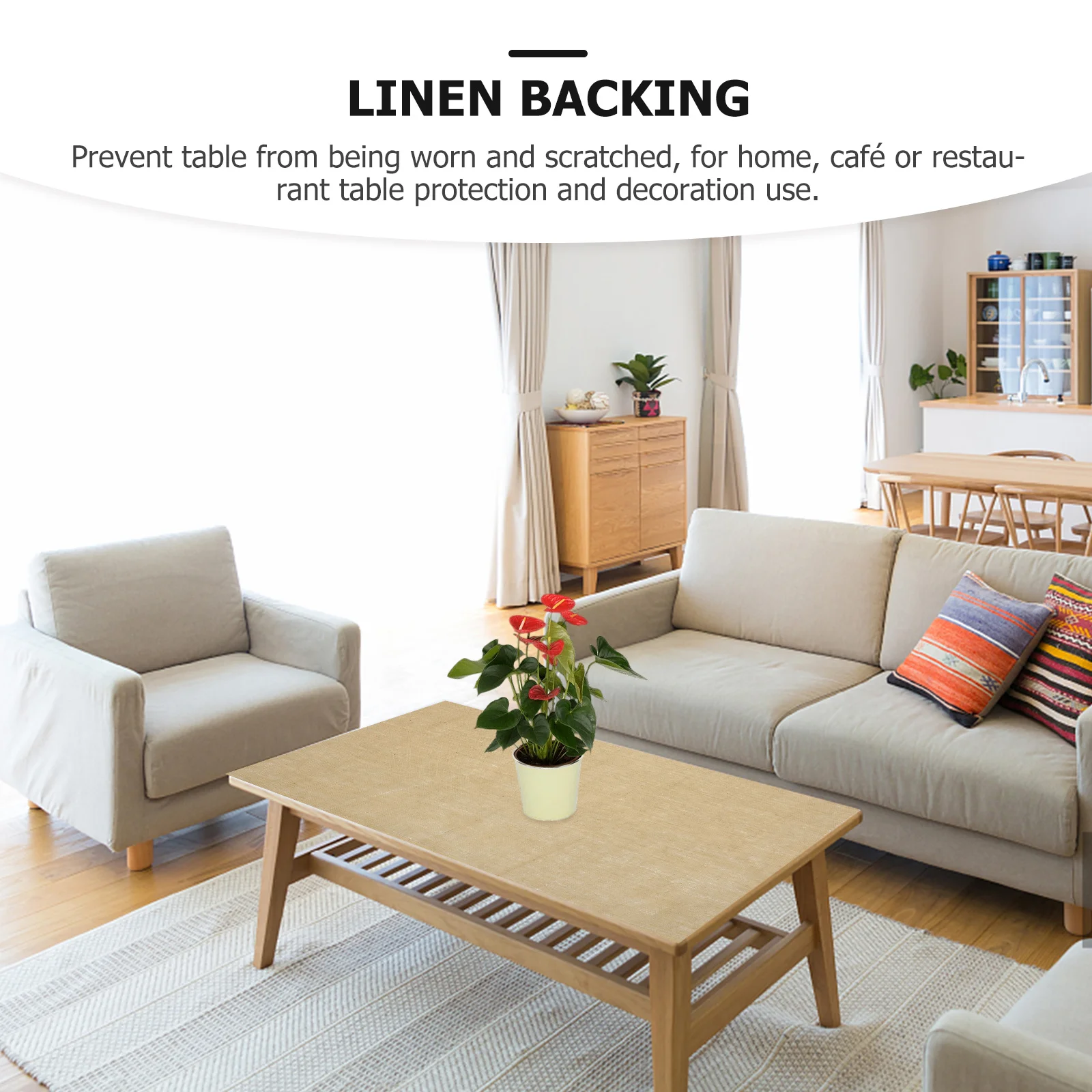 

Multi-Use Linen Fabric Craft Accessory Reusable Burlap Sheet for Home Decoration Table Mat Washable Small Exquisite Ornamental