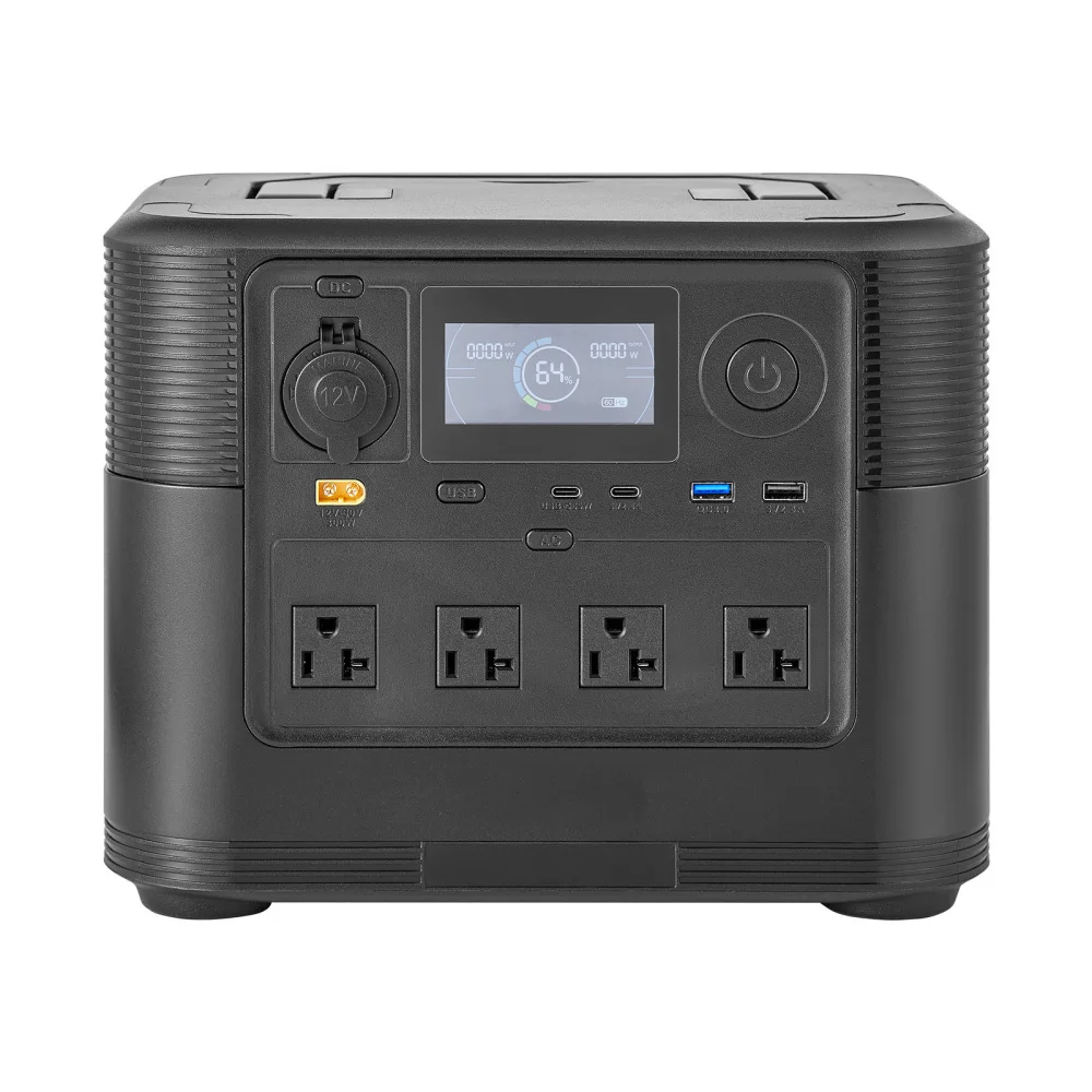 1200W Portable Power Station 806Wh LiFePO4 Battery with 200W Solar Panel 120V Backup for Camping RV and Home