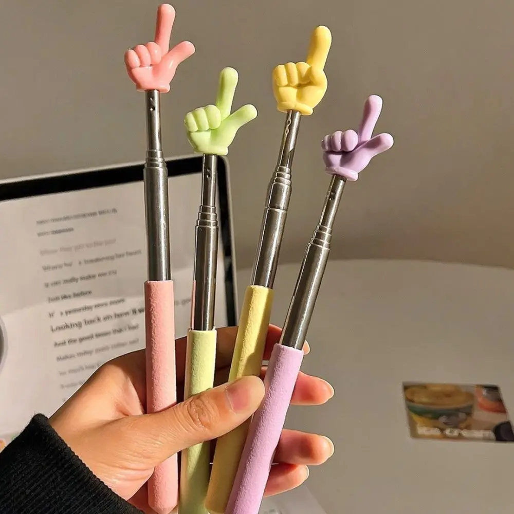 Extendable Teaching Pointer Finger Design Telescopic Stick For Kids Reading Classroom Board Presentation Office Meeting Supplies