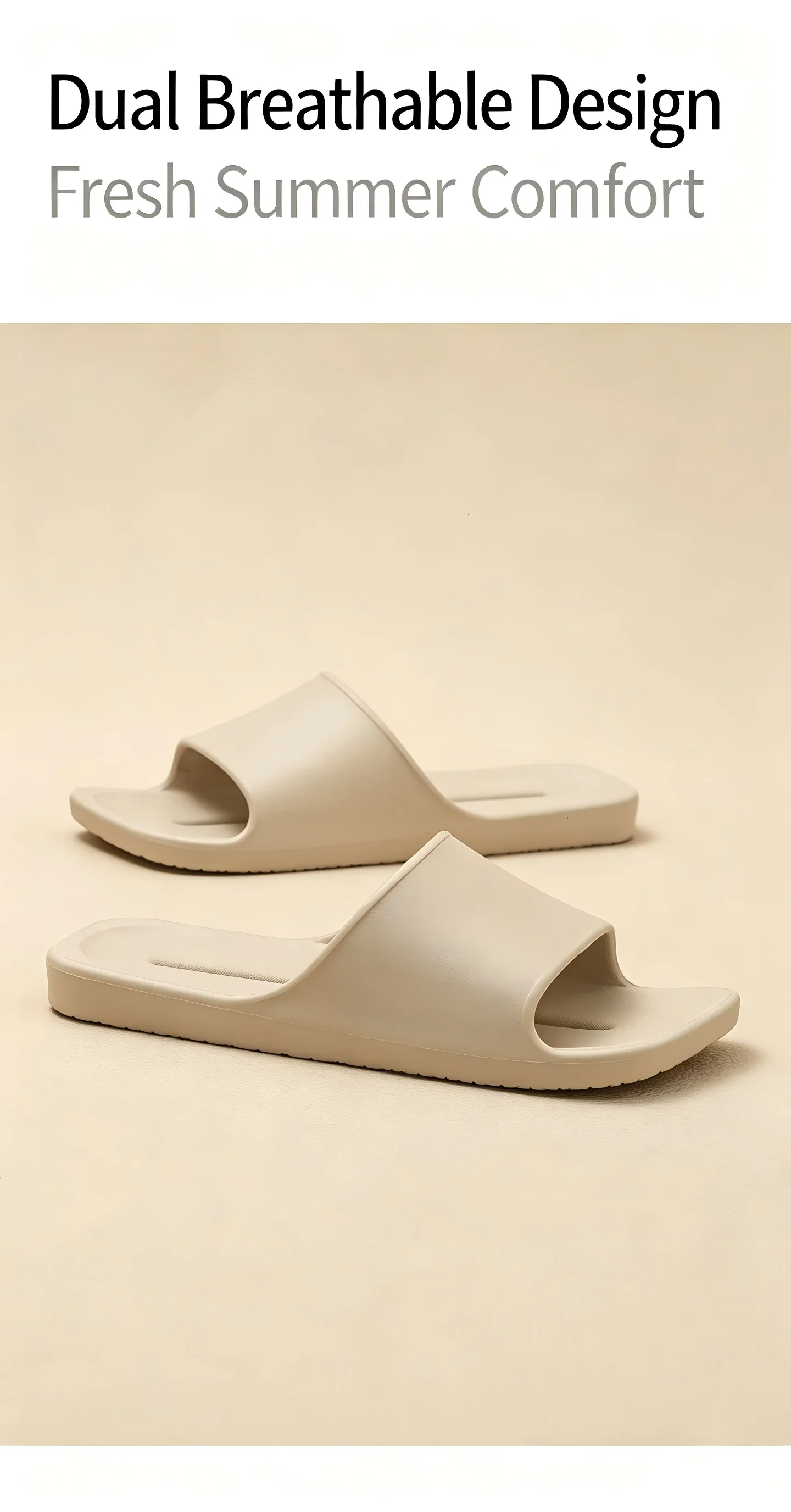 ZUOFU Unisex Schnelltrocknende EVA-Slipper für Frühling und Sommer, Rutschfest, Weich, Leicht, für Innen- und Außenbereich, Badezimmer und Zuhause – Detail 6