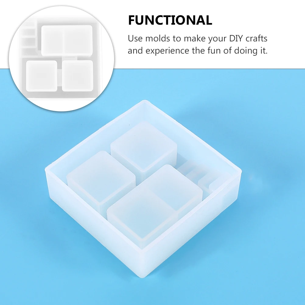

Silicone Mold for DIY Crafts Simple White Manual Die Reusable Washable Storage Box Flower Pot Making Easy Clean