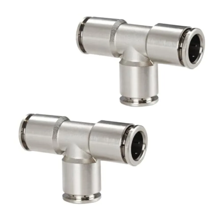 2PCS 3 Way Tee Shaped 1/4