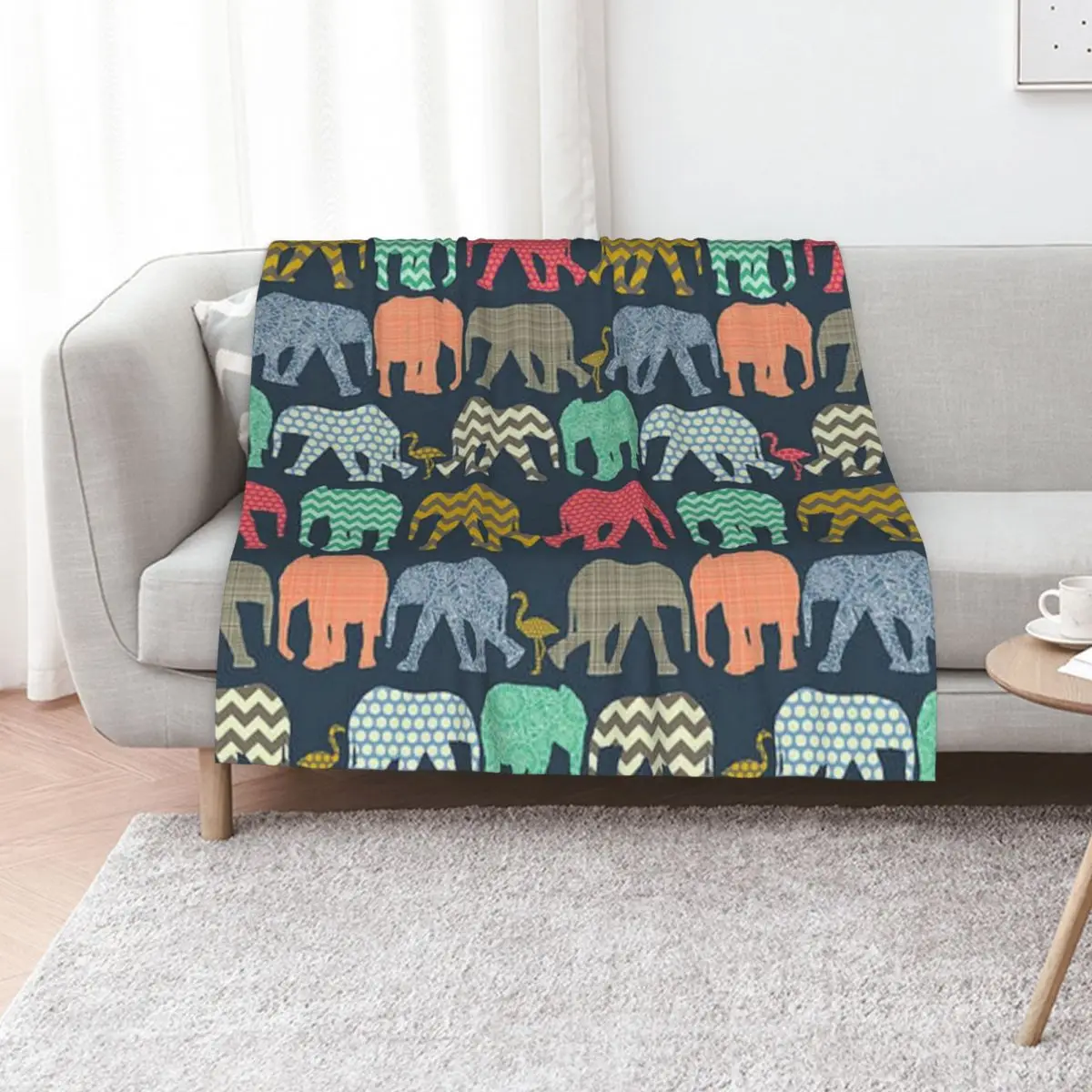 Elephant Pattern DreamscapesbyTeresa Throw Blanket for sofa Beautifuls Bed covers Large christmas gifts Blankets