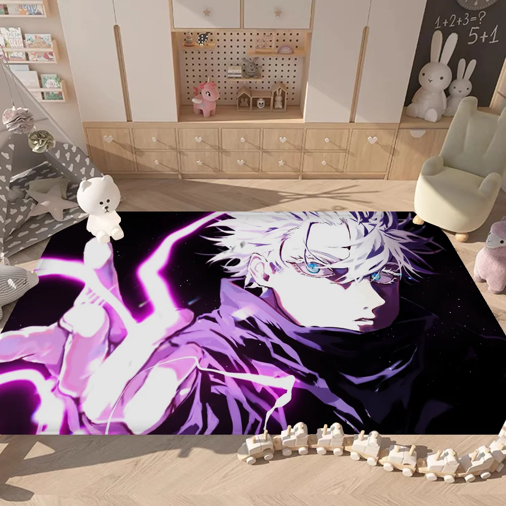 Jujutsu Kaisen Hot Anime Gojo Satoru Room Mats Cheaper Anti-slip Modern Living Room Balcony Printed Welcome Rug