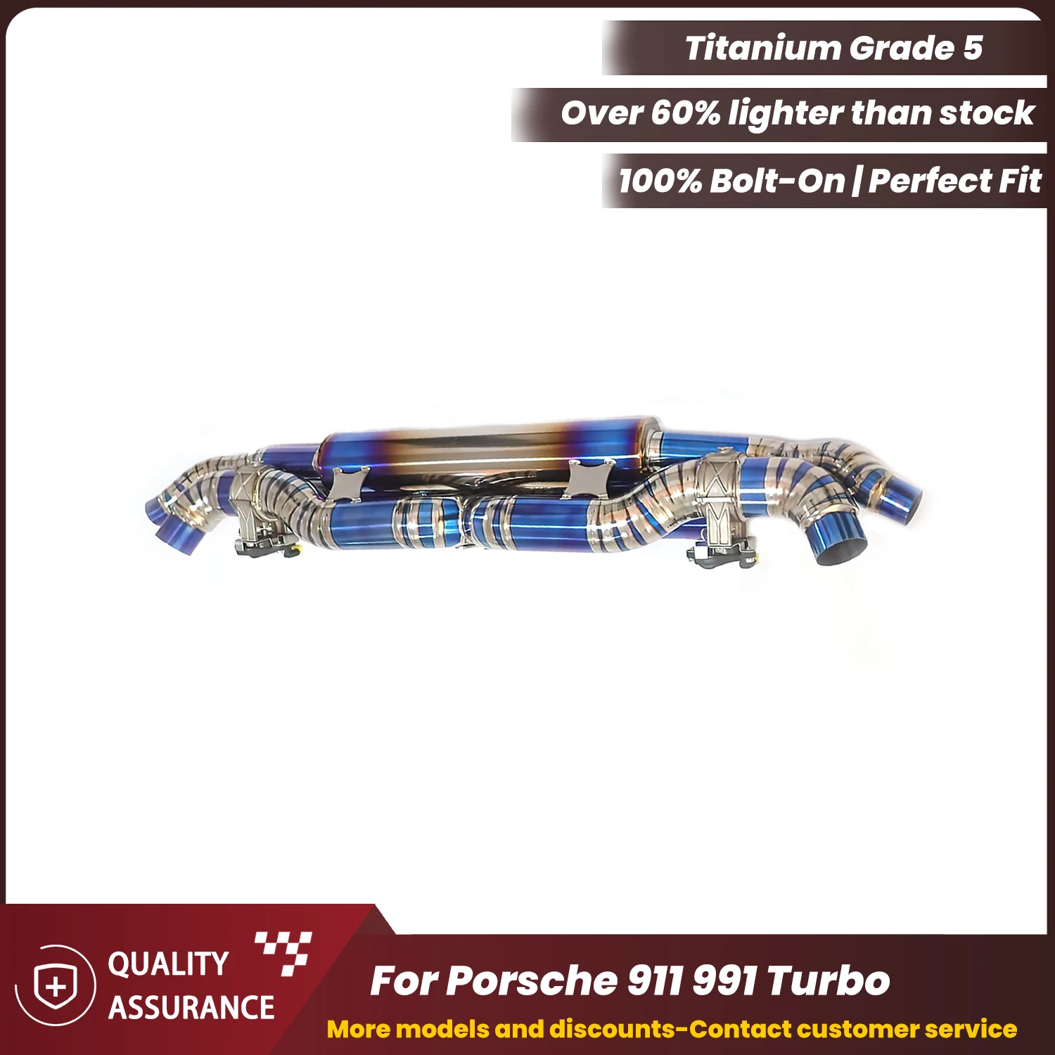 

ECCF Valvetronic Titanium Catback Exhaust For Porsche 911 991 Turbo Aggressive Exhaust Sound Performance Upgrade