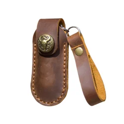 Genuine Leather Tool Case Cover for 111mm Rescue 84mm Scabbard Hanging Waist Folding Shell for 91mm Password Wigo