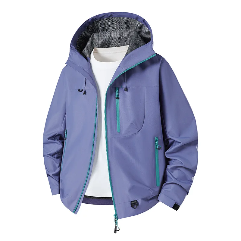 Cargo Jacket Men Spring Casual Waterproof Windbreaker Camp Jackets Fashion Casual Hiking Jacket Coat Male Outdoor Outerwear