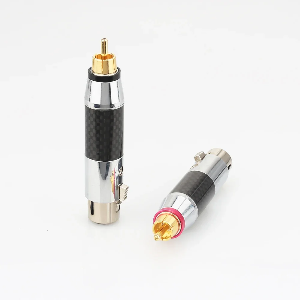 Audiocrast adaptor XLR ke RCA berlapis Rhodium adaptor RCA jantan ke XLR adaptor betina jantan XLR ke RCA adaptor colok betina