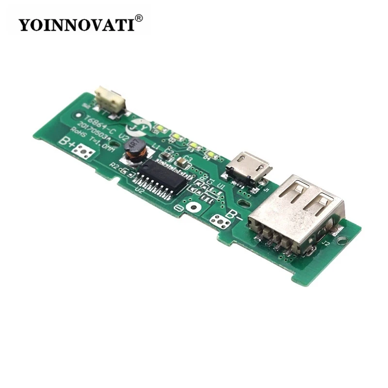 Intelligent 5V 1A USB Charging Module with Boost Converter & Full Protection for Power Bank DIY