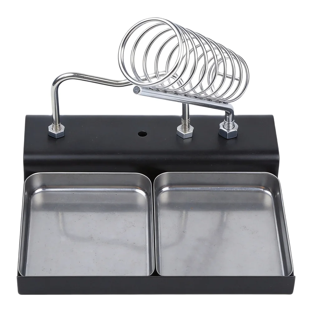 Crafting Studios Double Rack Convenient Soldering Iron Stand Soldering Metal Holder Convenient Slot Holder Metal Material