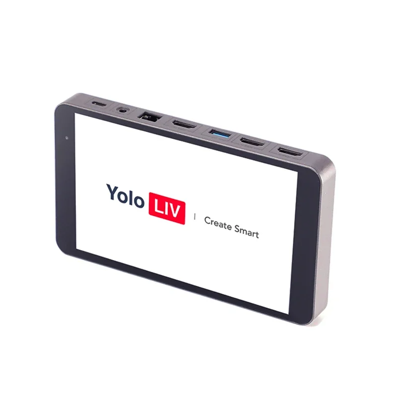 Yolo Box Broadcast live streaming box with 7 inch touch- screen can share to Youtube, Facebook, with free Moza mini Stabilizer