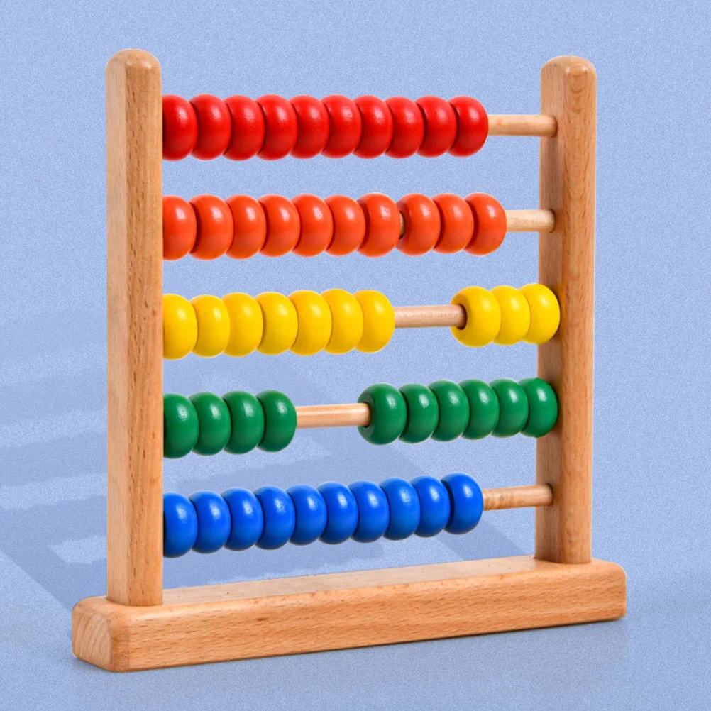 Abacus Stand Toys Kids Cognitive Number Counting Teaching Aid Educational Calculate Wooden Toddler Student