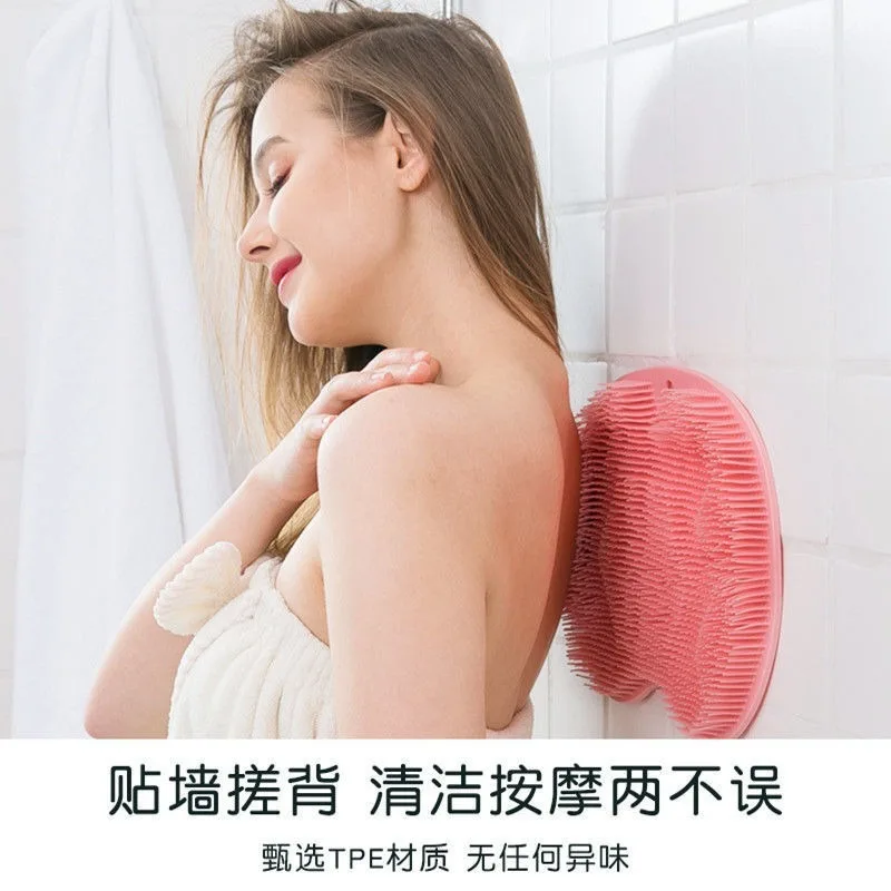 Exfoliating Shower Massage Brush Bathroom Anti-skid Mat Silicone Foot Brush Lazy Man's Magic Tool for Rubbing Bath Bathing Tools