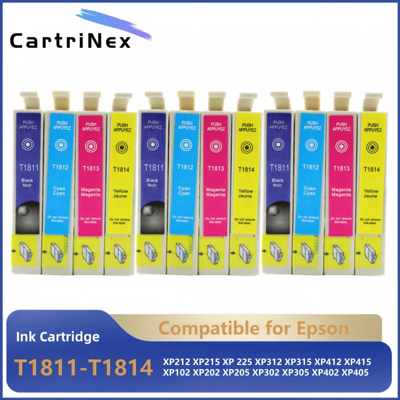 Compatible 18XL T1811 T1814 Ink Cartridge For Epson XP415 XP302 XP102 XP202 XP205 XP305 XP402 XP312 XP225 XP212 XP412 Printer