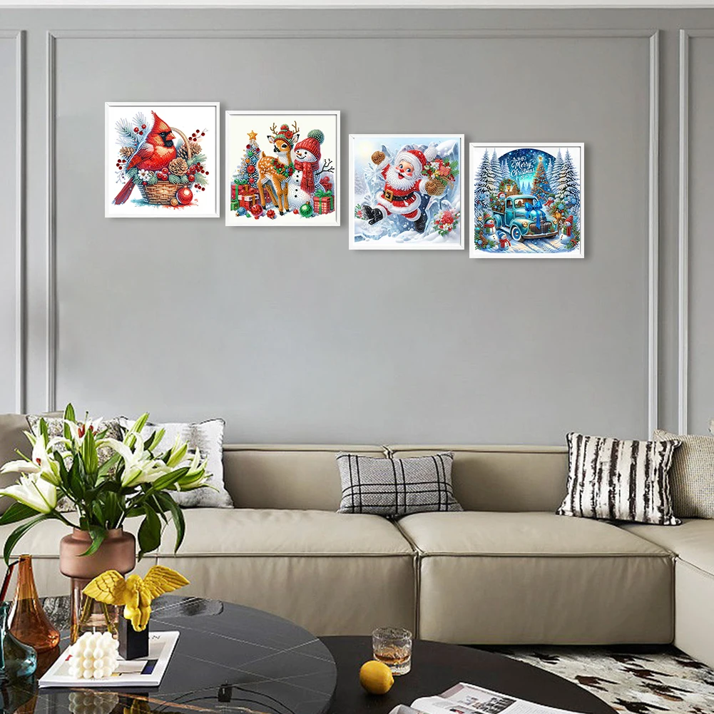 

5D DIY Partial Special Shaped Diamond Painting Kit Xmas Decoration 30x30cm