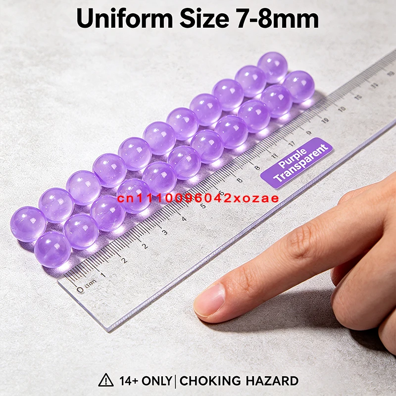 40000Pcs 7-8mm Purple Transparent EVA Pellets Super Tough Squeezeproof Uniform Full 14+ Adult Tactical Shooting Ammo