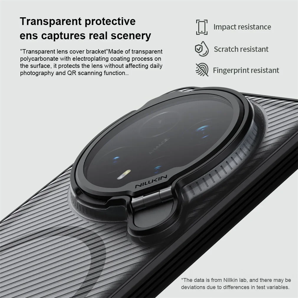 NILLKIN Etui MagSafe CamShield Prop z magnetycznym uchwytem i osłoną aparatu, odporne na wstrząsy, do Honor Magic 8 Pro, z uchwytem na telefon — zdjęcie produktu 2