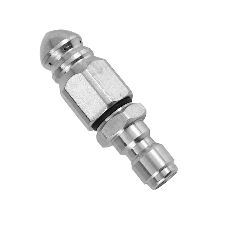 B62B-Pressure Washer Sewer Jetter Nozzle With Stainless Steel, Durable Design Sewer Jet Nozzle,1/4Inch Quickly Connector