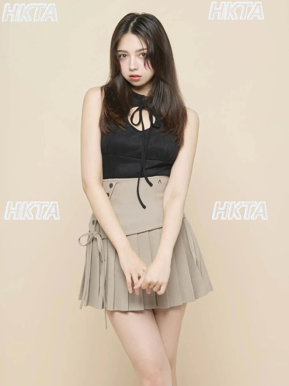 Gonna a pieghe a vita alta dimagrante in stile dolce giapponese Gonna corta casual sportiva per ragazze in stile college estivo da donna