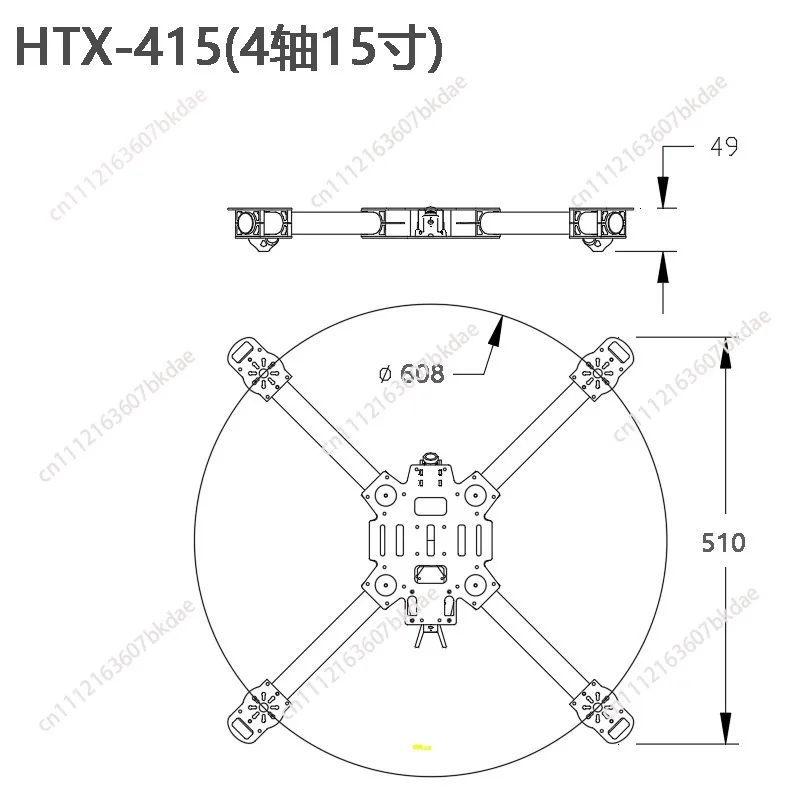 Quadcopter 4-11/13/14/15 Inch Carbon Fiber Drone Rack FPV for Long Endurance and Heavy Load Crossing