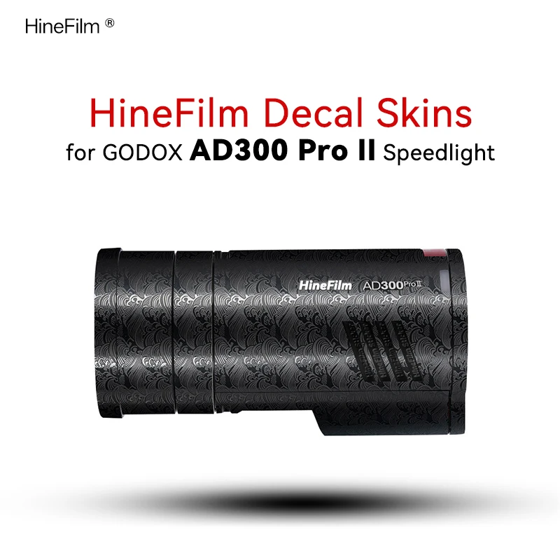Hinefilm Skin for Godox AD300Pro II Flash Sticker Decal Skin For Godox AD300ProII Camera Speedlite Wrap Cover AD300 Pro II Skin