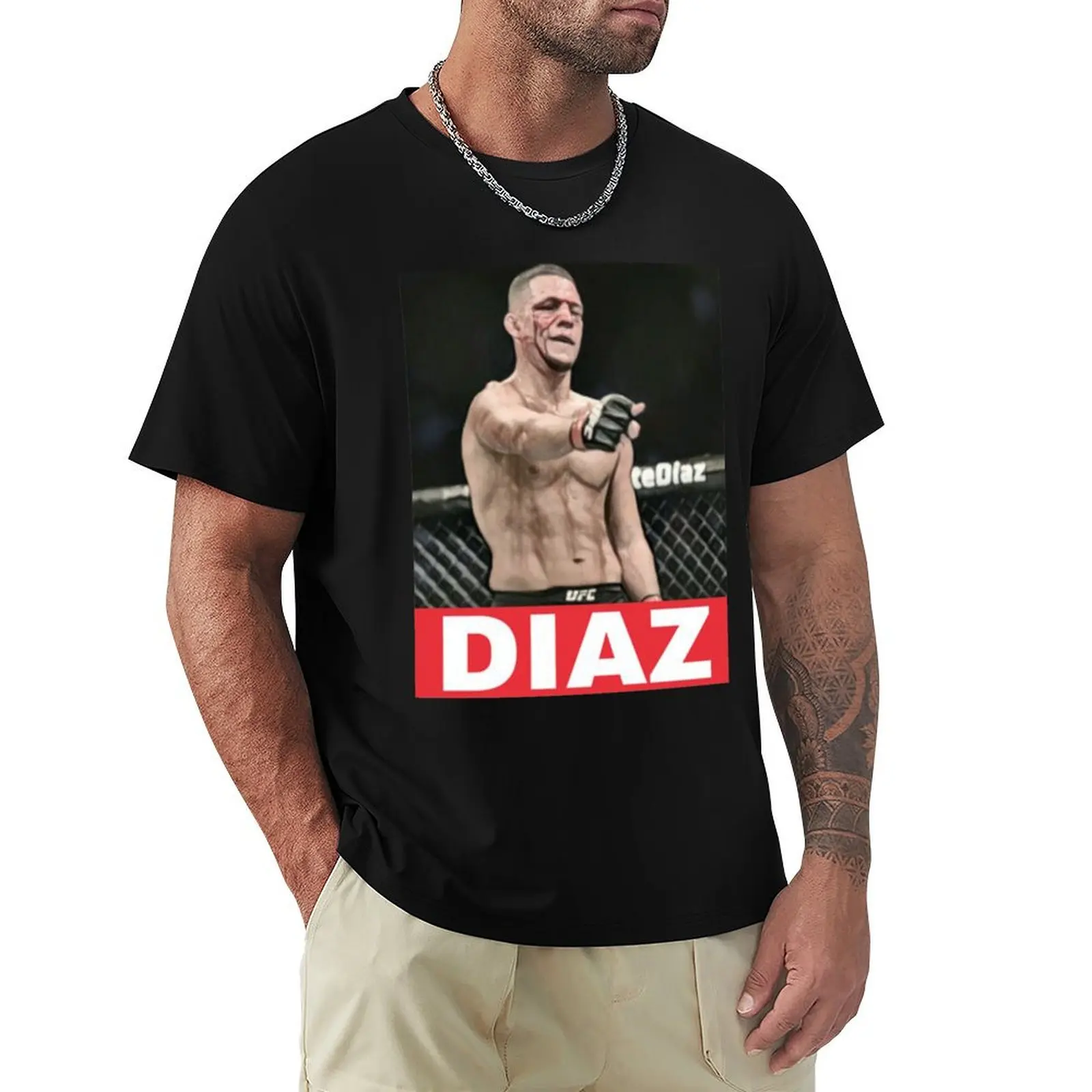 

nate diaz 209 T-Shirt Man t-shirt tees blue archive fashion shirts outfits for men