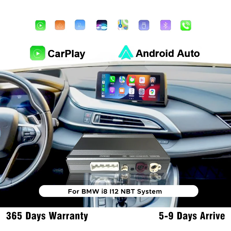 

Wireless CarPlay for BMW i8 I12 NBT System 2014-2018 With Android Auto Mirror Link AirPlay Car Play Function