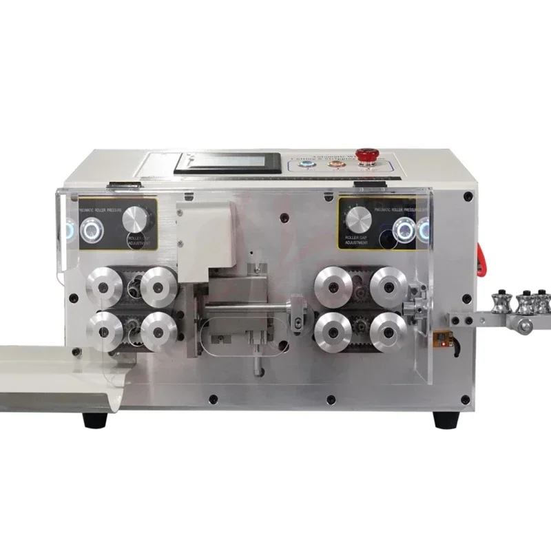 650W 220V 110V SWT-608-YHT4 High Speed Round Sheath Inner and Outer Double Layer Peeling Machine 8 Wheels Touch Screen Control