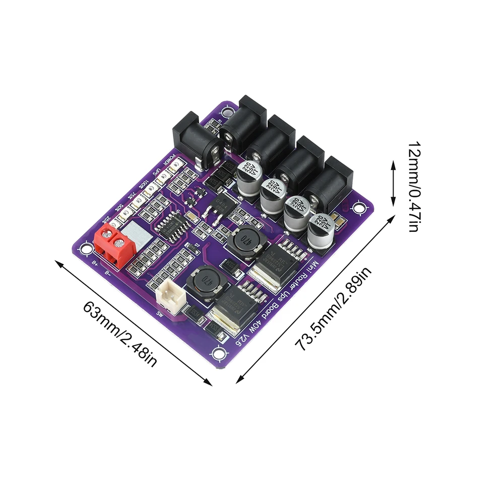 Mini CA-403S 40W Mini Router UPS Board DC 12,6V auf 13,0V Step-Up-Down-Board Buck-Konverter Stromversorgung – Detail 9