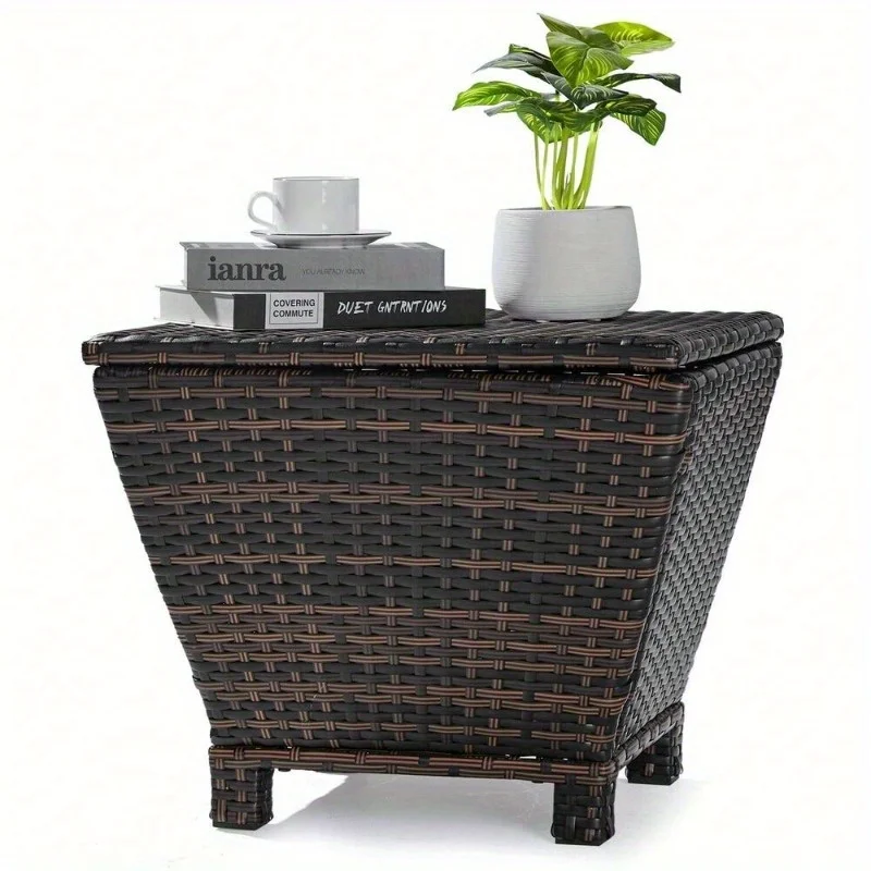 

Outdoor Small Deck Storage Box with Lid 13 Gallon Outdoor Bin Storage Container