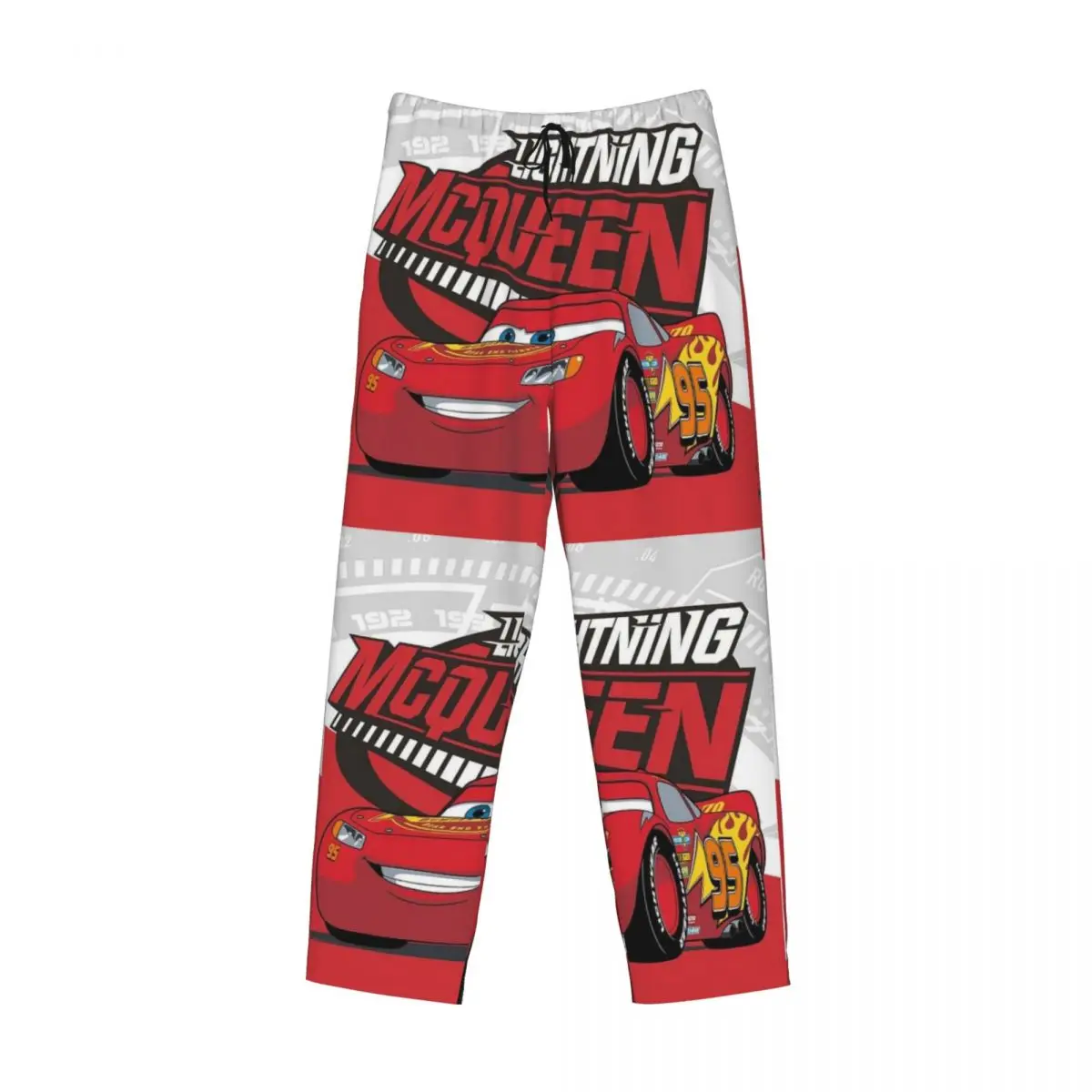 Pantalones de pijama de Mcqueen con estampado personalizado para hombre, ropa de dormir para coches, pantalones de salón para dormir con bolsillos