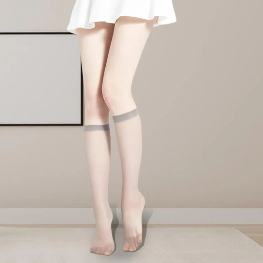 

Ultra-thin Stockings Japanese Style Ultra-thin Long Socks for Women Anti-slip Quick-drying See-through Calf Length Stockings