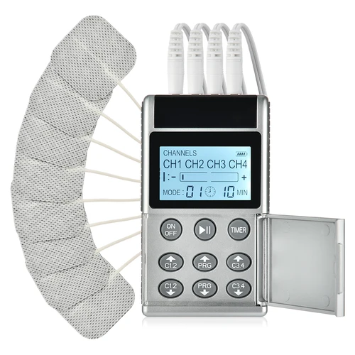 Estimulador muscular eléctrico EMS, 15 modos, TENS, fisioterapia, pulso, máquina masajeadora de cuerpo completo, alivio del dolor, dispositivo de cuidado de la salud