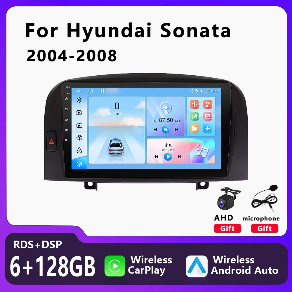 

Car Radio Multimedia Video Player For Hyundai Sonata NF 2004-2008 Wireless Carplay Android Auto GPS Navigation Stereo Head Unit