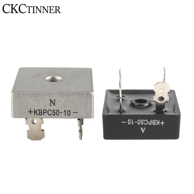 2 قطعة KBPC0510/1010/1510/1510/2010/2510/3010/3510/5010 لحام دبابيس معدنية حالة مرحلة واحدة نصف موجة مقوم الجسر الثنائي #2