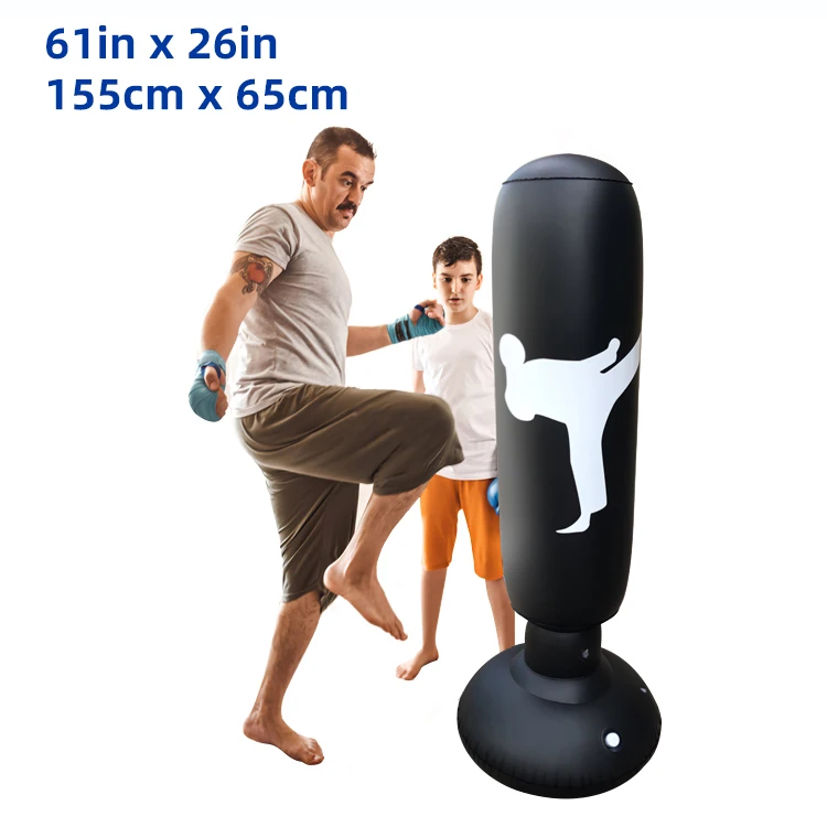 Wholesale Saco De Boxeo De Pie Free Standing Water Base Inflatable Punching Bag Boxing, Punching Bag for Kids & Adults In Stock