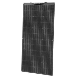 Flexible Solar Panel 200W 100W 19.8V Monocrystalline Charger Off-Grid 12V /24V Battery RV Boat Cabin Van Car Trailer (Front Bump