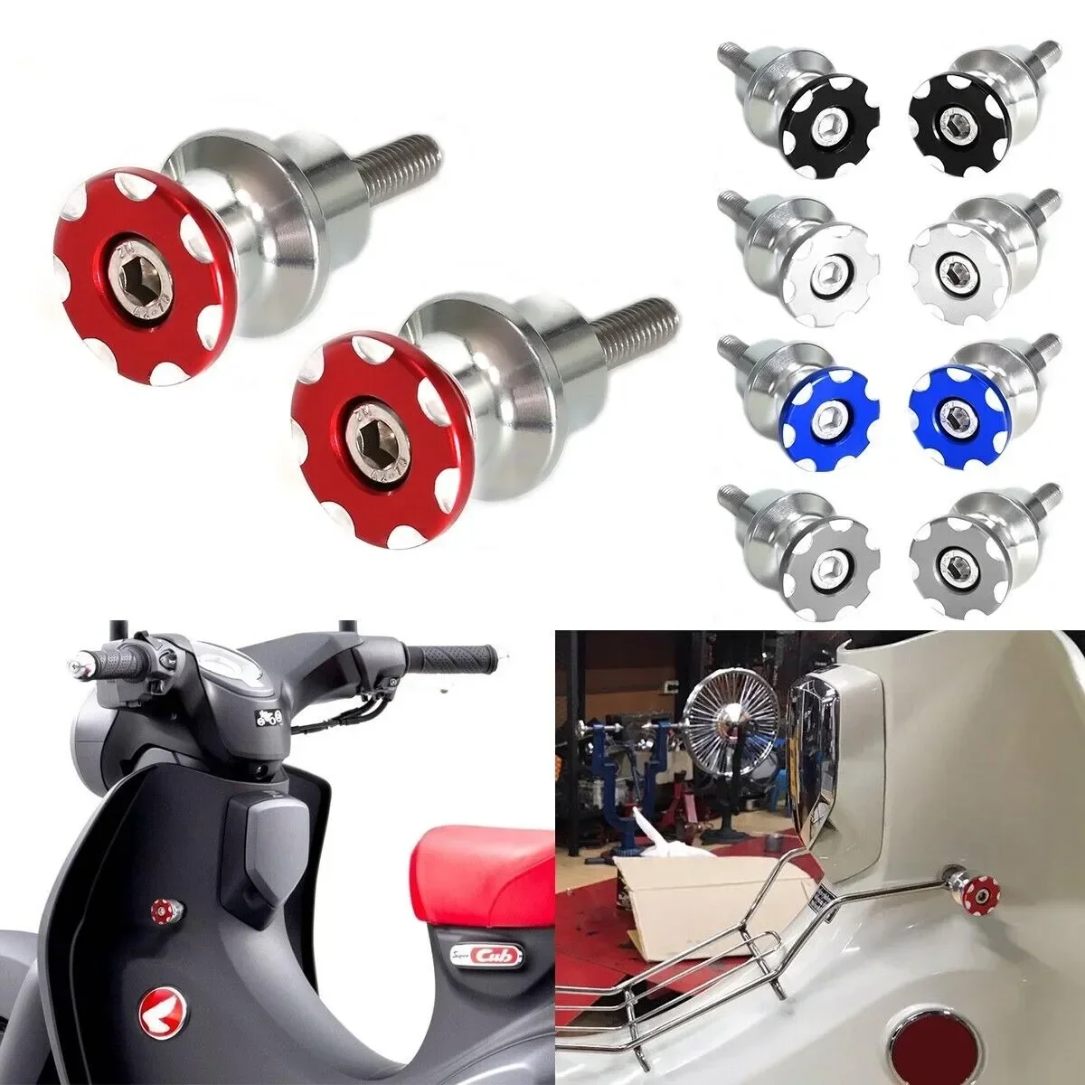

3D CNC LEGSHIELD HOOK SPOOL HANGER WASHER FOR HONDA SUPER CUB C125 2018-2025