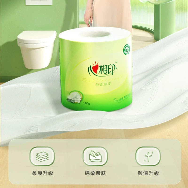 جديد القلب طباعة الصور جوفاء لفة ورقة مذابة لفة ورقة صندوق كامل فندق المنزلية لفة كبيرة ورق التواليت ورق التواليت #4