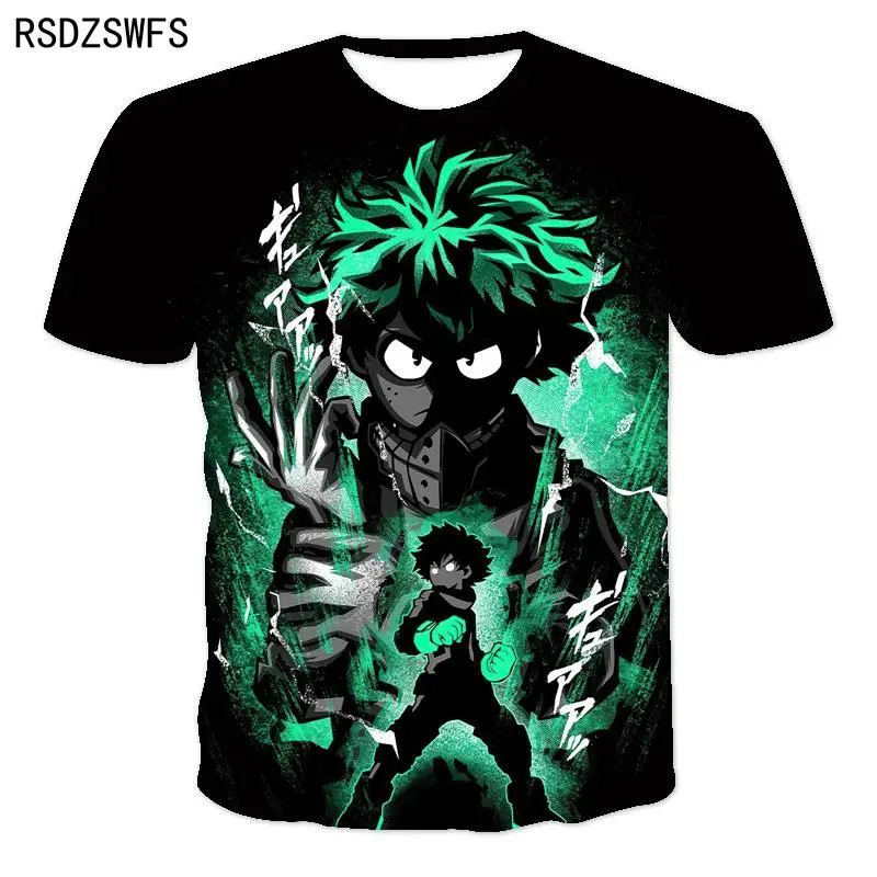 Anime Men's T-Shirts My Hero Academia 3D Printed T-Shirts Men Women Unisex Anime Streetwear Oversized Short Sleeve T-Shirts