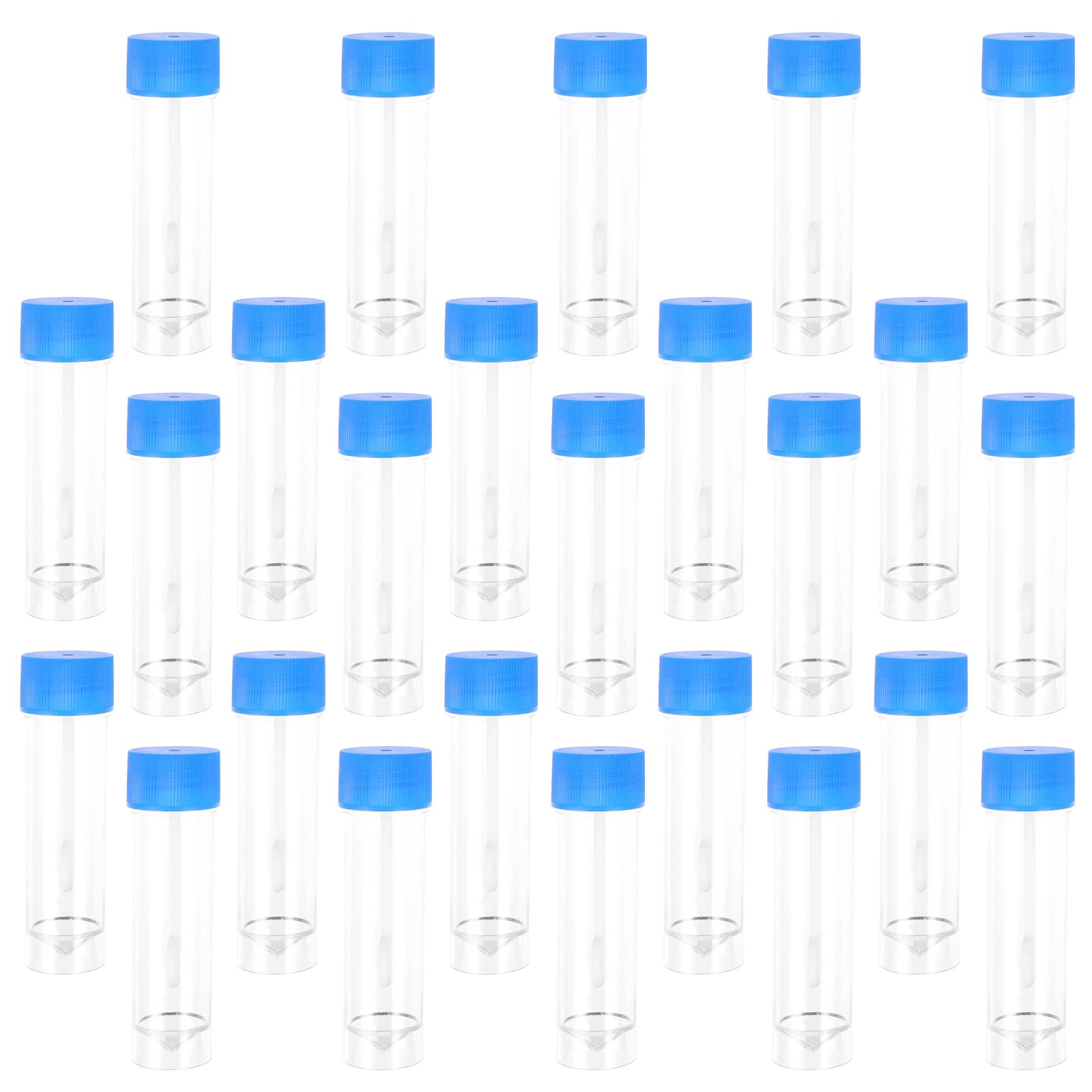 

25 Pcs Sampling Cup Sample Cups Specimen Test Fecal Container with Lid Urine Plastic Small Stool Collection Disposable