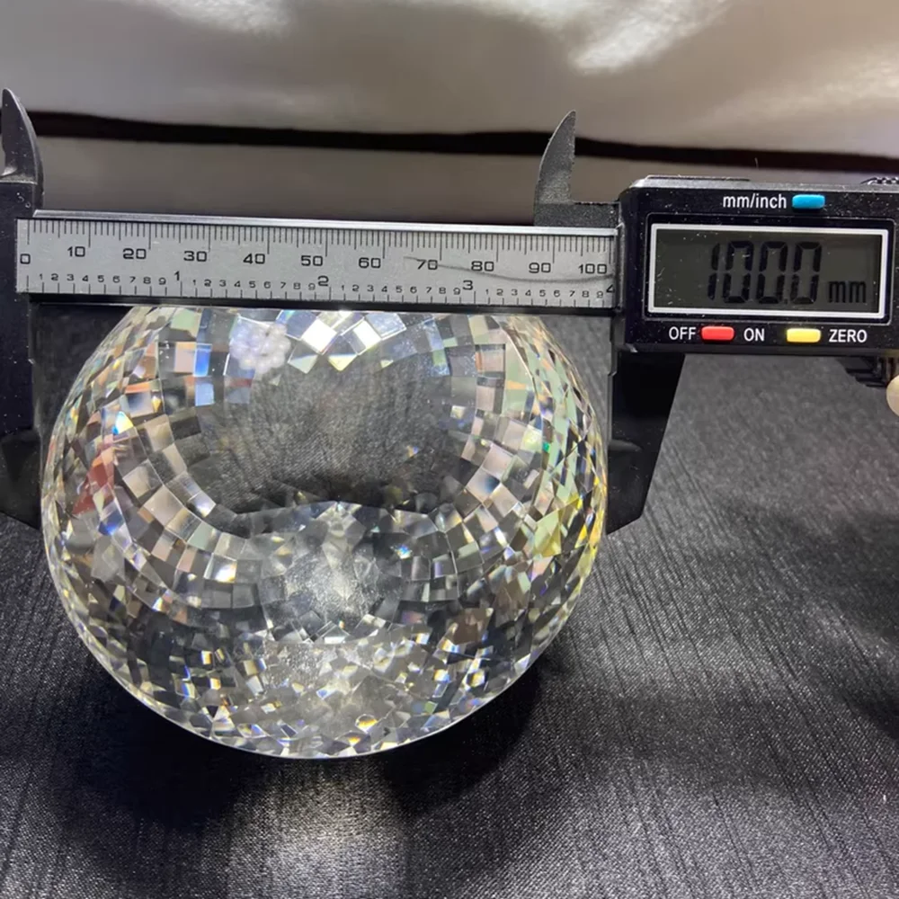 100mm Round Synthetic Corundum White Sapphire Gemstones For Jewelry Store Shining Decorations Bling Gift for Customers