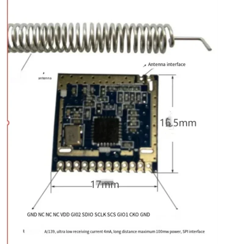 A7139/A7159 Module/WOR Wake-up Two-way By Lock Low Power Wireless Module/433M Wireless Module