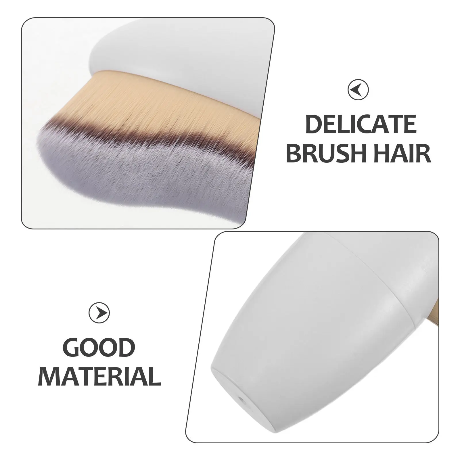 2Pcs Foundation Makeup Brush Soft Bristles Portable for Liquid Cream Powder Face Makeup Streak-Free Full Coverage